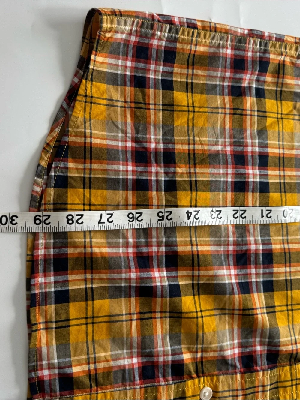 Banana Republic Yellow Plaid Button-Down Shirt